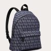 Valentino Toile Iconographe Backpack In Denim-Effect Jacquard Fabric | Backpacks