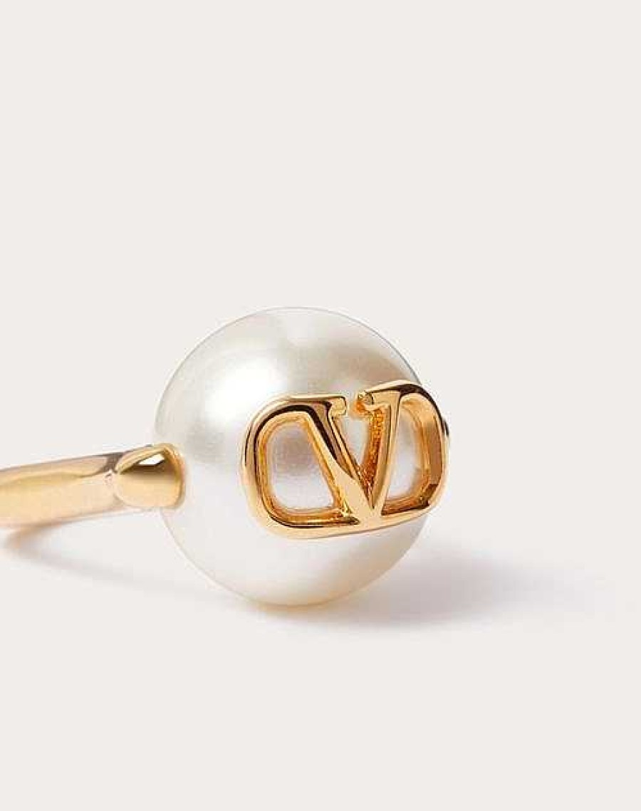 Valentino Vlogo Signature Metal And Resin Ring | Jewelry