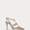 Valentino Rockstud Metallic Ankle Strap Pump 100 Mm | Pumps