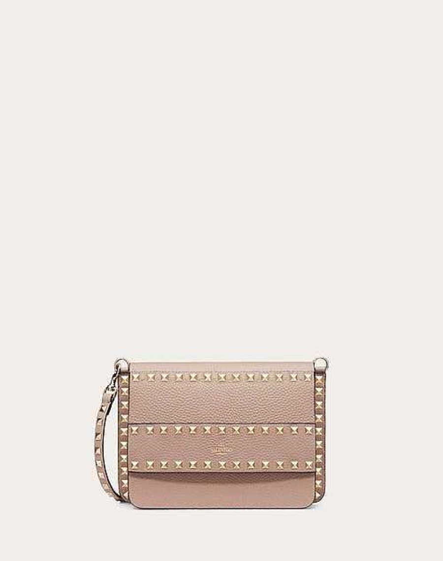 Valentino Small Rockstud Grainy Calfskin Crossbody Bag | Shoulder Bags