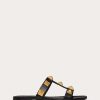 Valentino Flat Roman Stud Calfskin Slide Sandal | Slides And Thongs