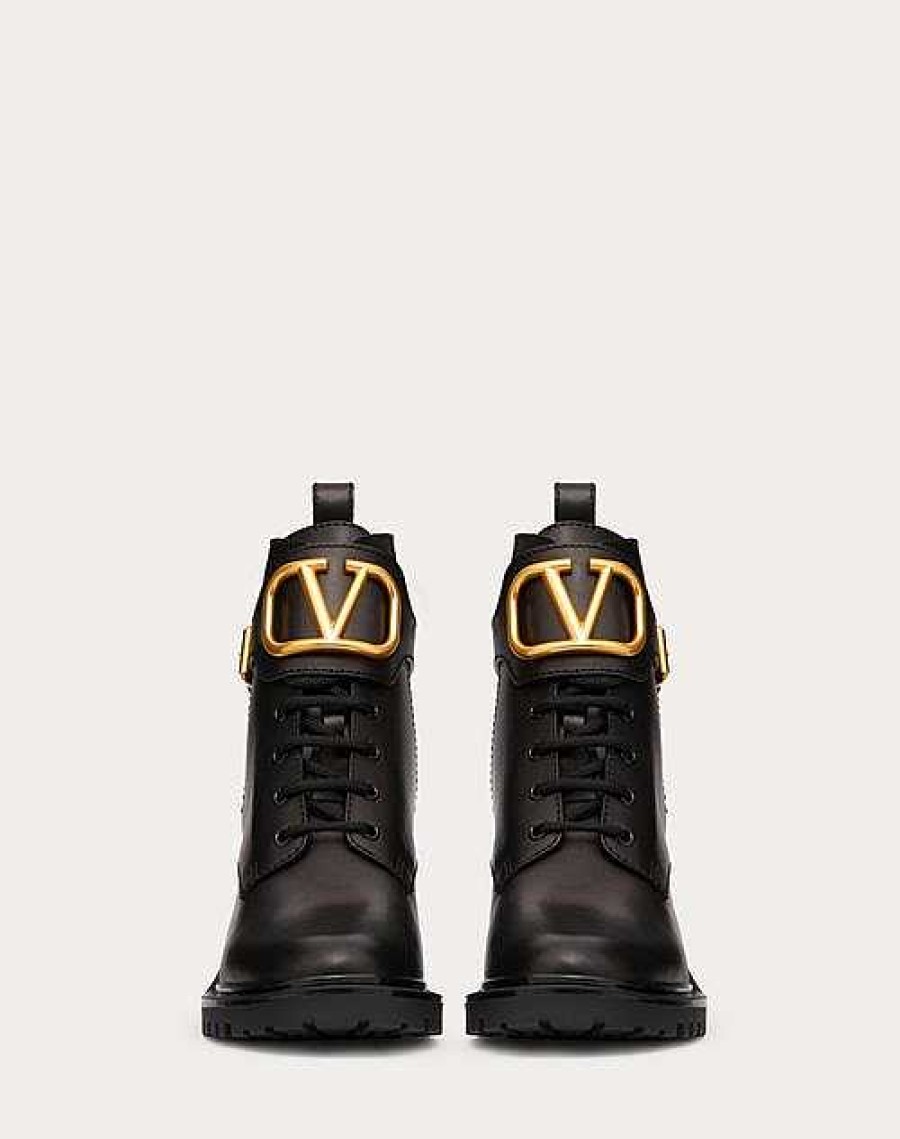 Valentino Vlogo Signature Calfskin Combat Boot 70 Mm | Boots