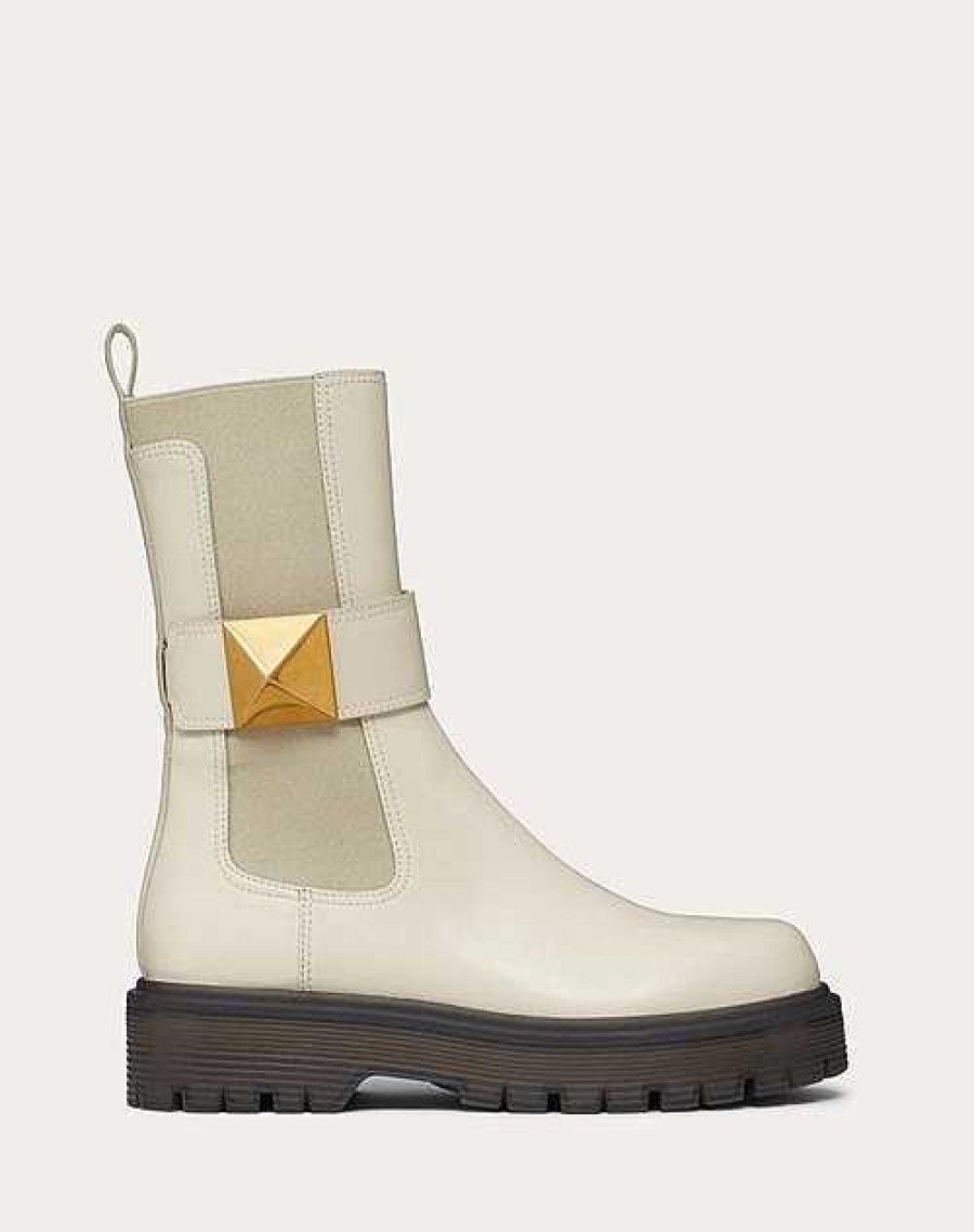 Valentino One Stud Beatle In Calfskin 45Mm | Boots