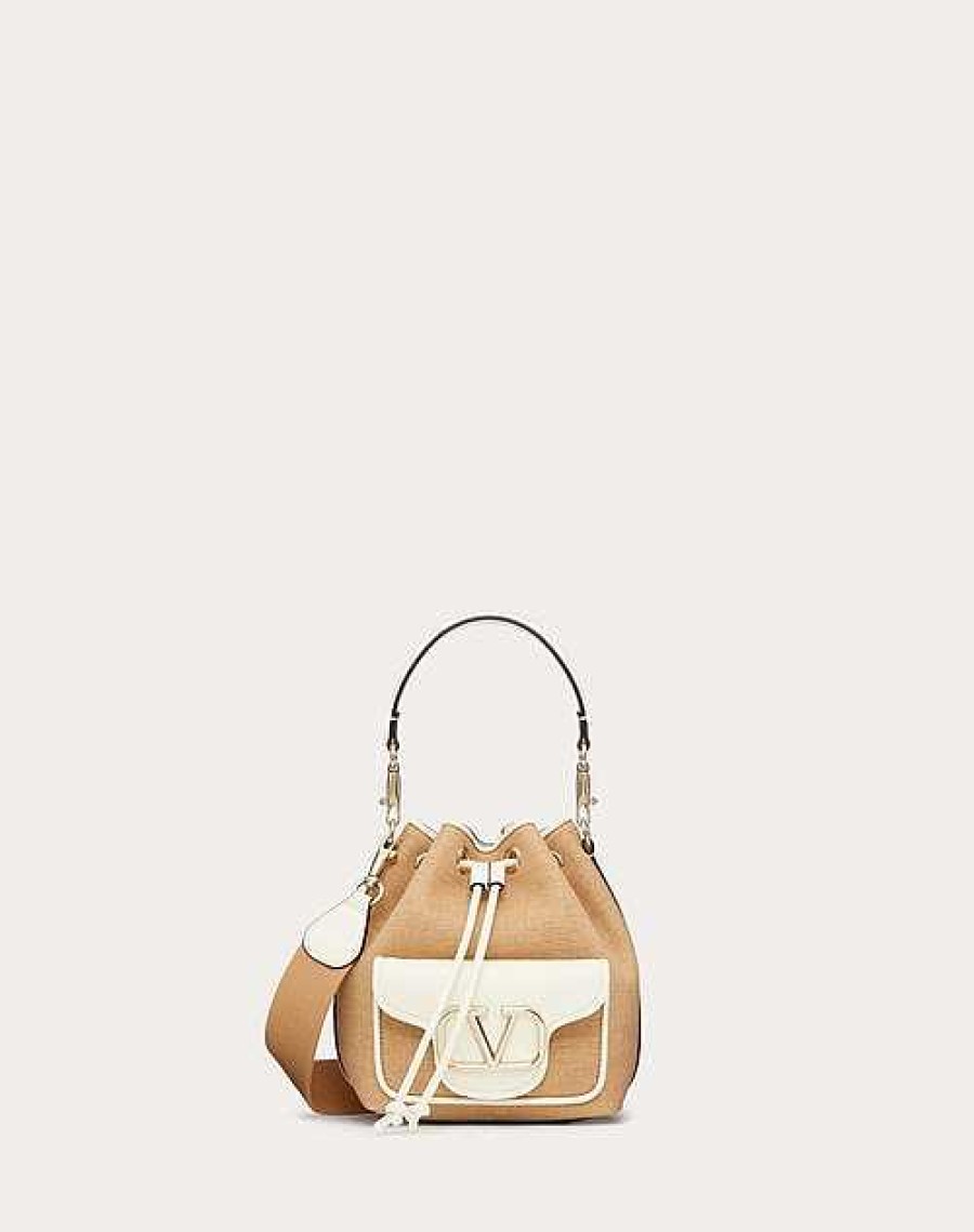 Valentino Loco Raffia Bucket Bag | Shoulder Bags