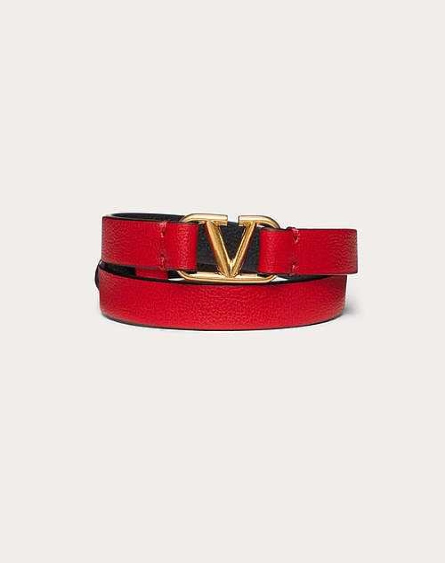 Valentino Vlogo Signature Double-Strap Bracelet In Calfskin | Jewelry