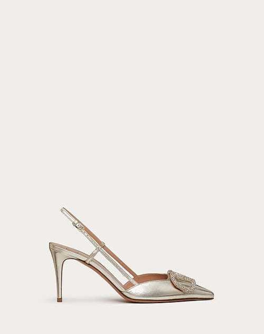 Valentino Vlogo Glow Laminated Nappa Slingback Pump 80 Mm / 3.15 In. | Pumps