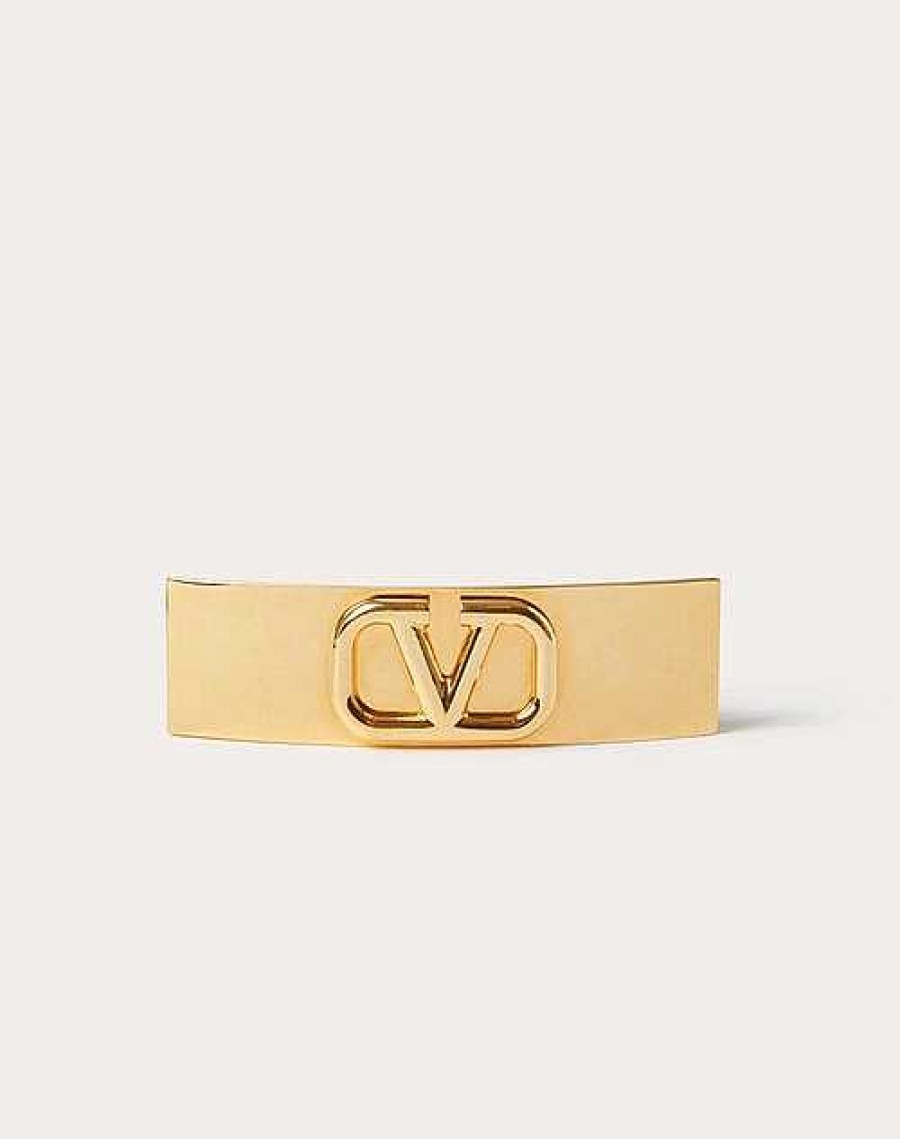 Valentino Vlogo Signature Metal Hair Clip | Hair Accessories