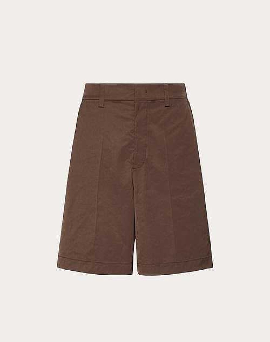 Valentino Nylon Bermuda Shorts With Maison Valentino Rubber Label | Pants And Shorts