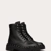 Valentino Rockstud Calfskin Combat Boot With Matching Studs 50Mm | Boots