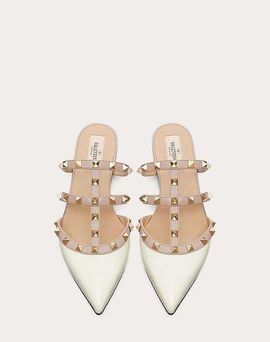 Valentino Rockstud Patent-Leather Mule | Ballerinas