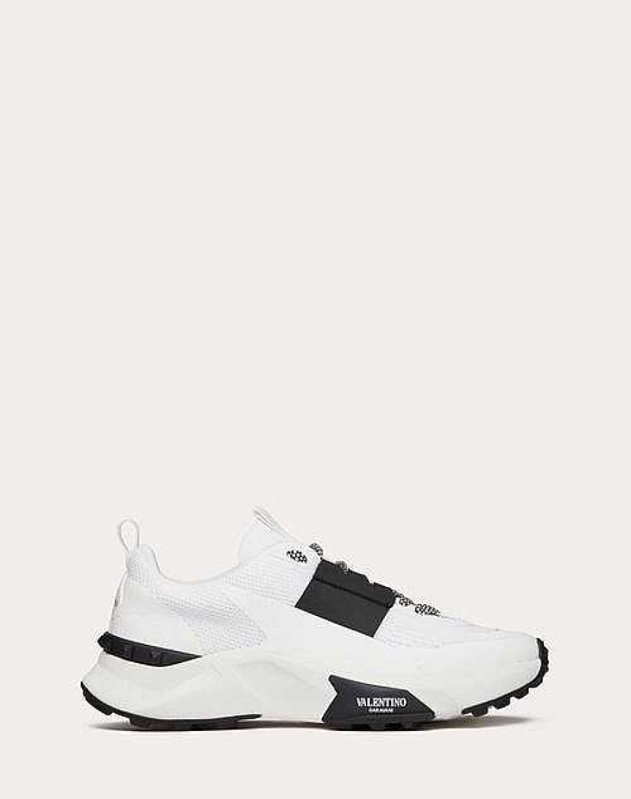 Valentino True Act Low Top Sneaker In Mesh And Rubberized Fabric | Sneakers