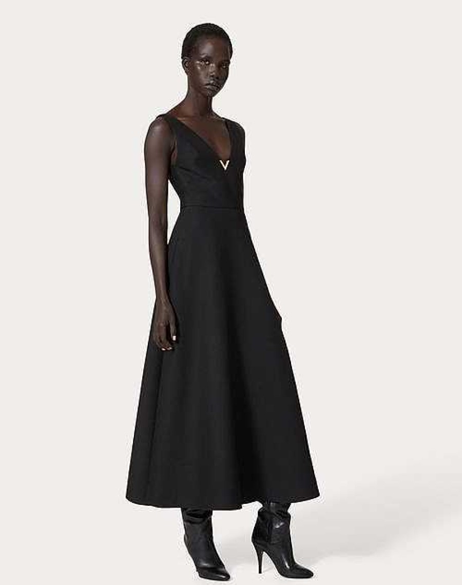 Valentino Crepe Couture Midi Dress | Dresses