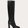 Valentino Valentino Garavani Golden Walk Calfskin Boots 95Mm | Boots