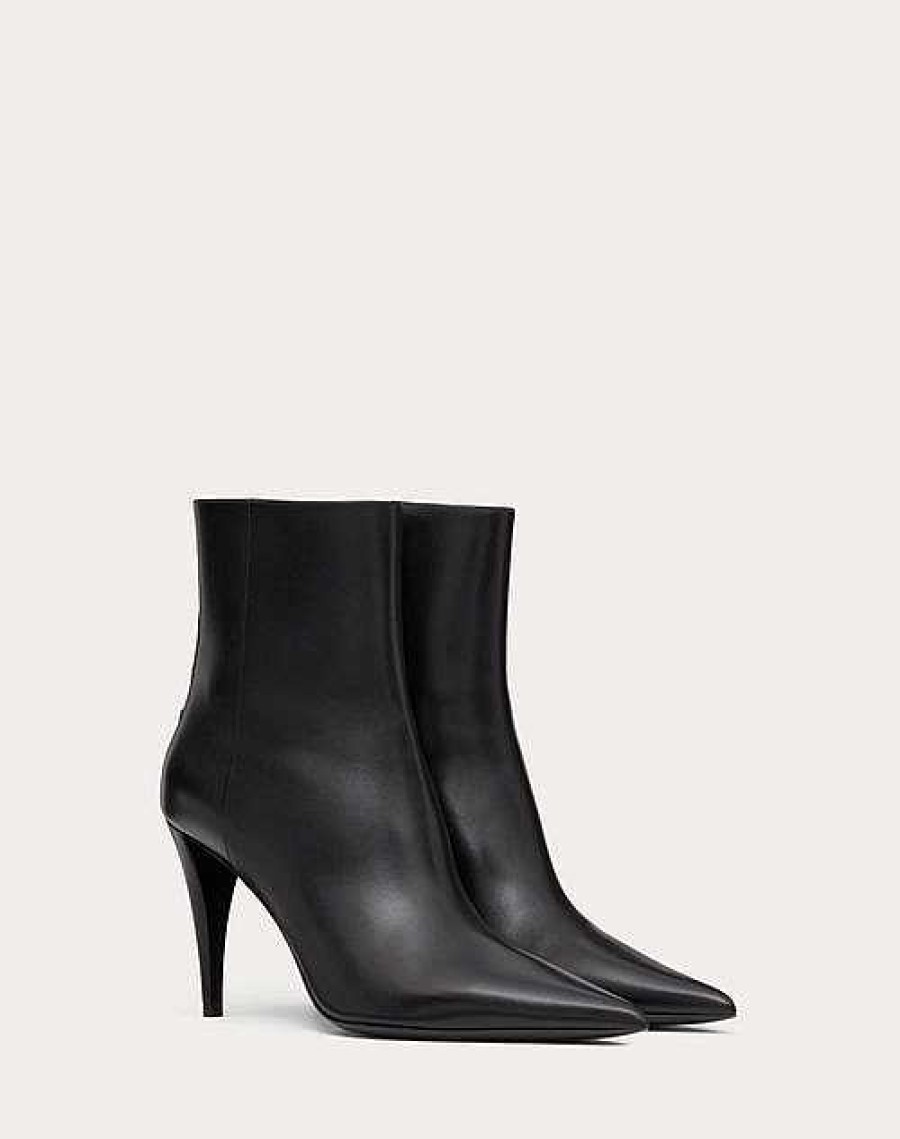 Valentino Rockstud Calfskin Ankle Boot 90 Mm | Boots