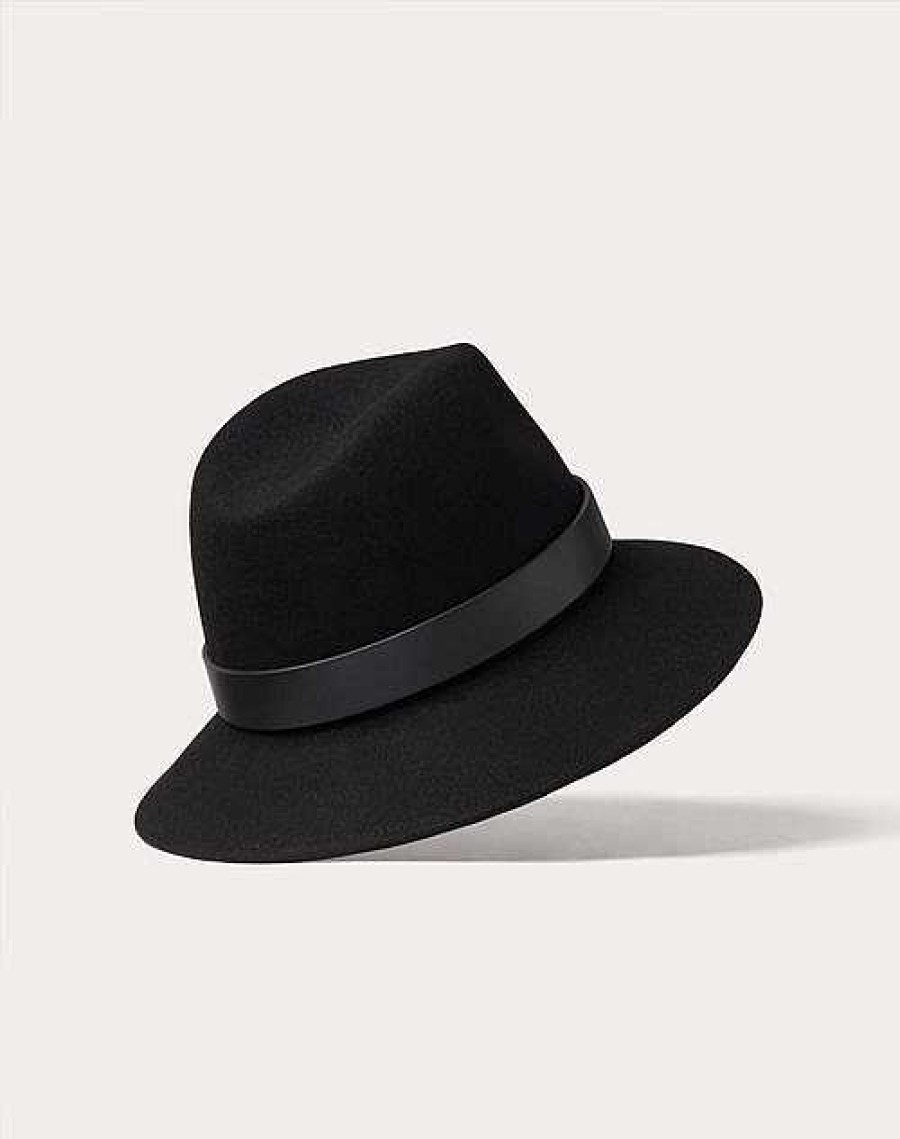 Valentino Vlogo Signature Fedora Hat | Hats And Gloves