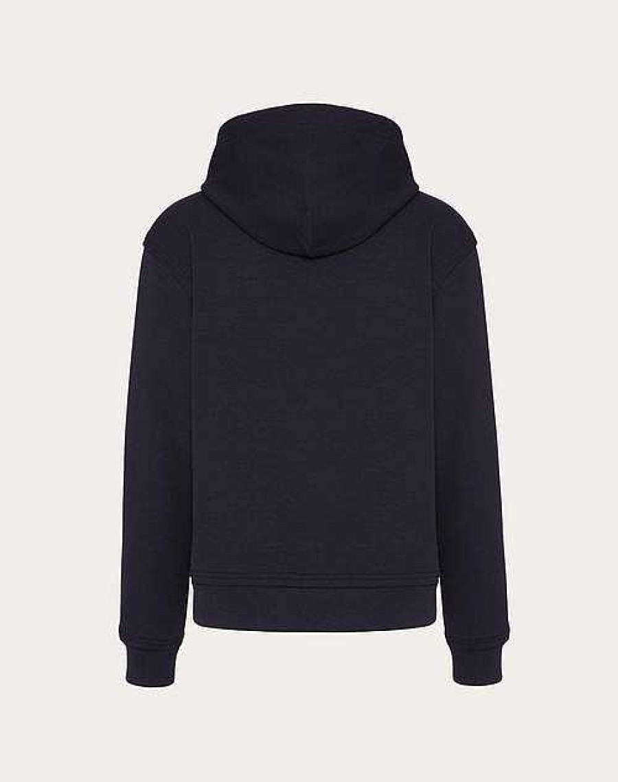 Valentino Technical Cotton Sweatshirt With Hood And Maison Valentino Tailoring Label | T-Shirts And Sweatshirts