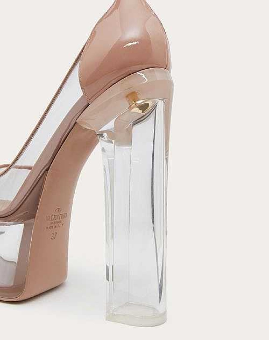 Valentino Valentino Garavani Tan-Go Platform Pumps In Polymer Material With Plexi Heel 155Mm | Pumps