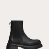 Valentino M-Way Rockstud Ankle Boot In Calfskin Leather | Boots