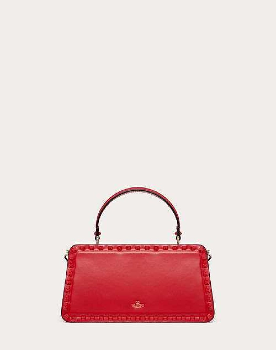 Valentino Rockstud Calfskin Handbag | Top Handle Bags