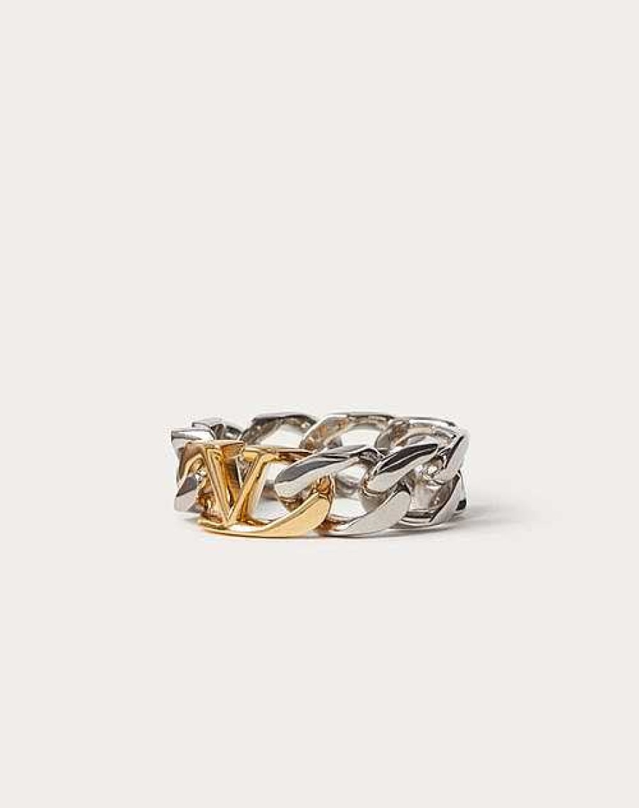 Valentino Vlogo Chain Metal Ring | Jewelry