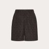 Valentino Nylon Bermuda Shorts With Toile Iconographe Print | Pants And Shorts