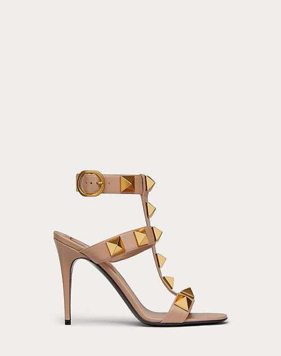 Valentino Roman Stud Calfskin Sandal 100 Mm | Sandals