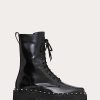 Valentino Rockstud M-Way Calfskin Combat Boot With Matching Studs 50Mm | Boots