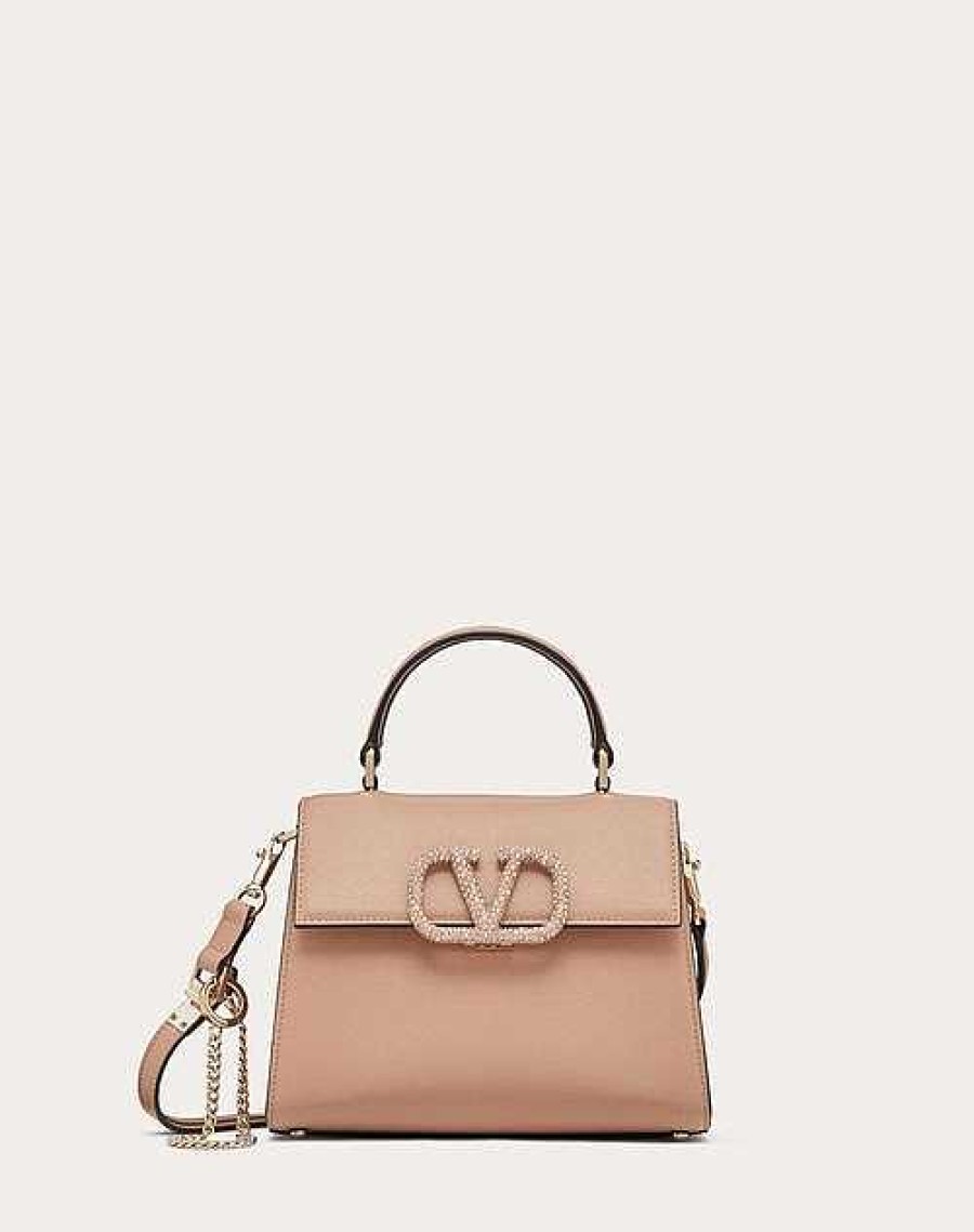 Valentino Small Vsling Handbag With Jewel Embroidery | Top Handle Bags