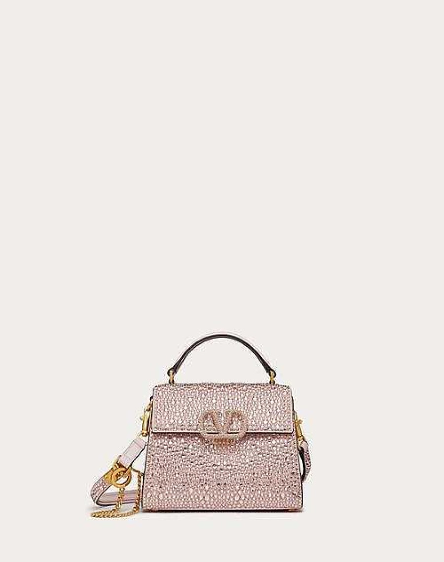 Valentino Vsling Mini Handbag With Sparkling Embroidery | Top Handle Bags