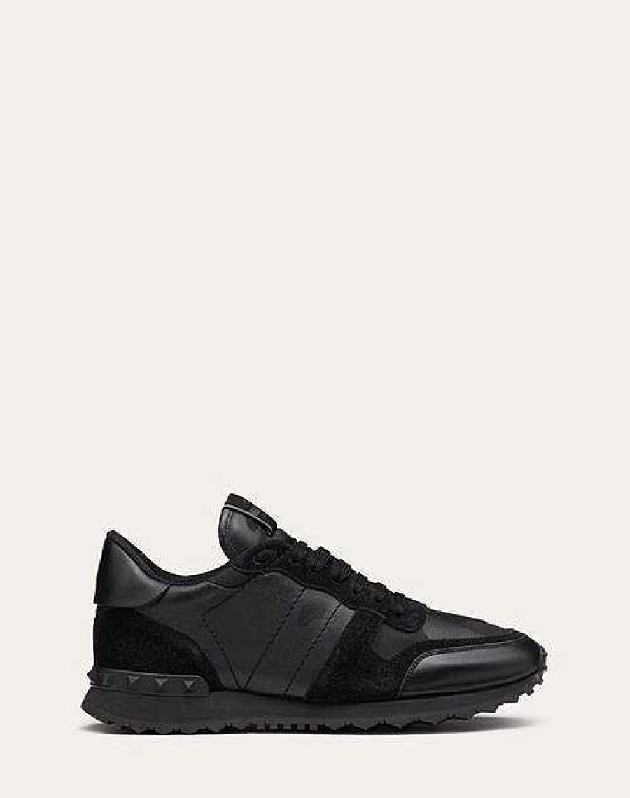 Valentino Camouflage Noir Rockrunner Sneaker | Sneakers