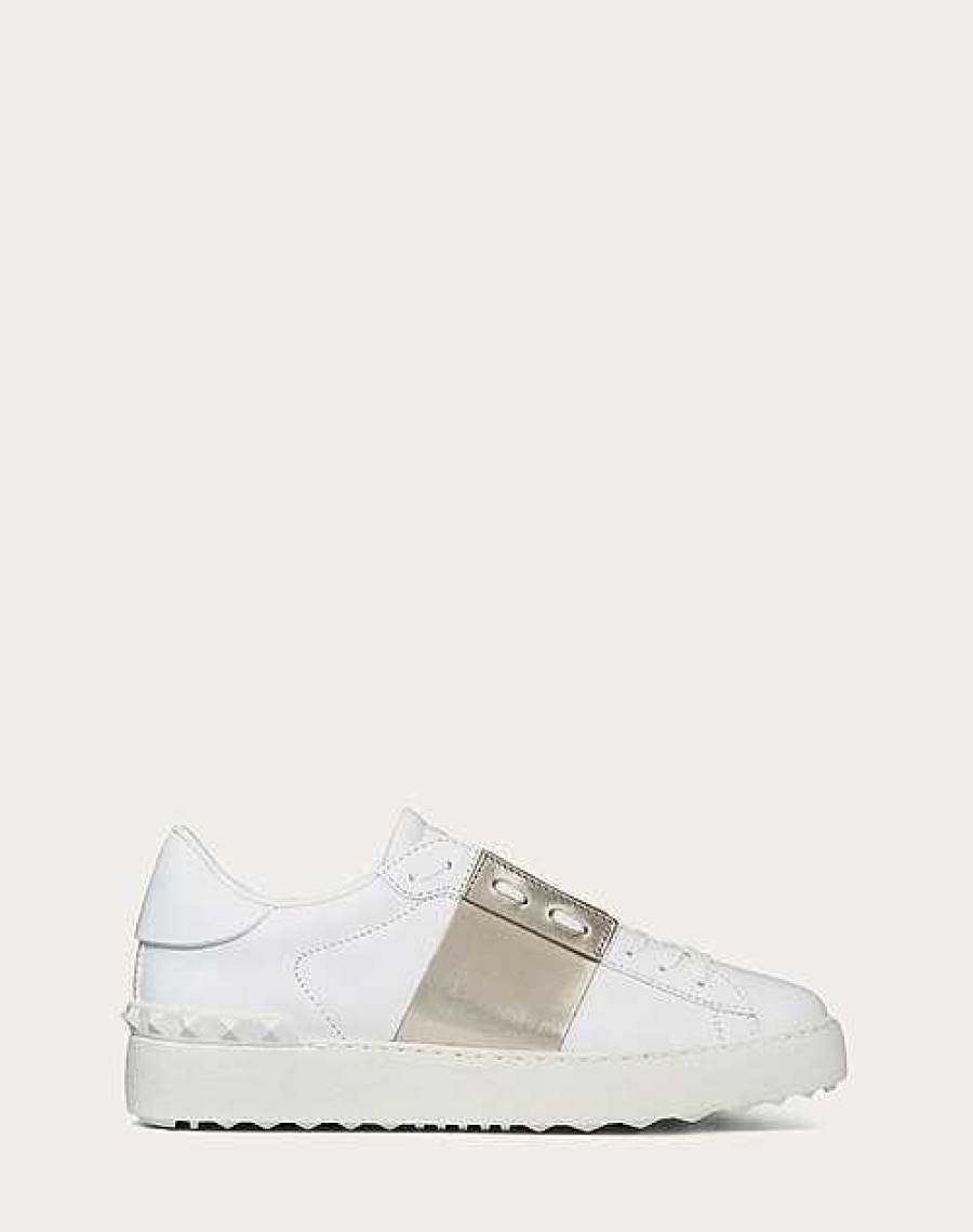 Valentino Open Sneaker With Metallic Stripe | Sneakers