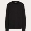 Valentino Cashmere Crewneck Sweater With Stud | Knitwear