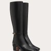 Valentino Valentino Garavani Tan-Go Boot In Calfskin Leather 60Mm | Boots