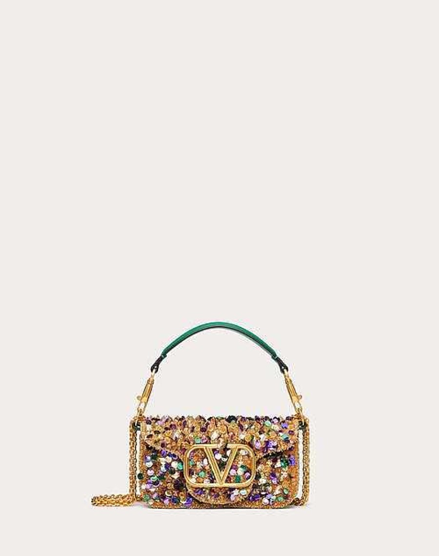 Valentino Small Loco Shoulder Bag With 3D Embroidery | Shoulder Bags