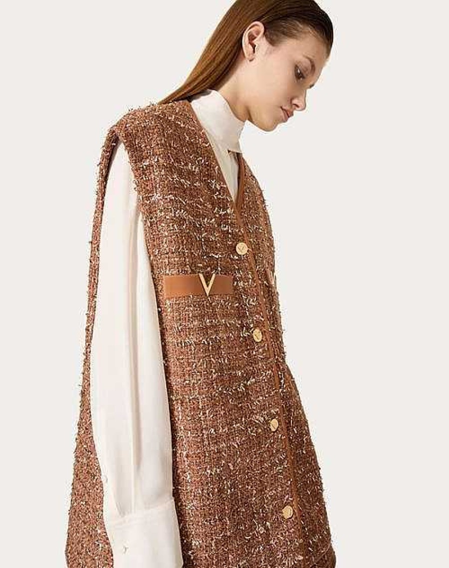 Valentino Glaze Tweed Light Gilet | Jackets And Blazers