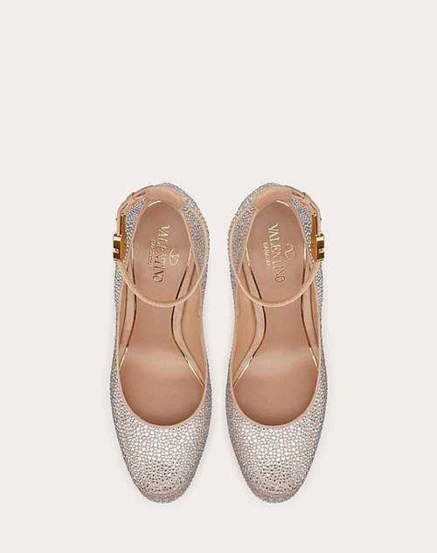 Valentino Valentino Garavani Tan-Go Pump With Crystals 155Mm | Pumps