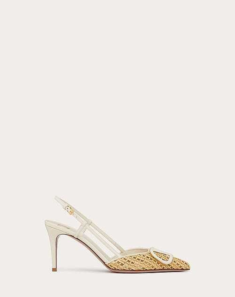 Valentino Vlogo Signature Woven Nappa Slingback Pump 80Mm | Pumps