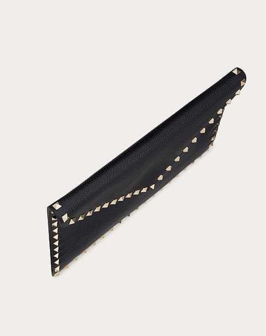 Valentino Rockstud Grainy Calfskin Envelope Pouch | Mini Bags