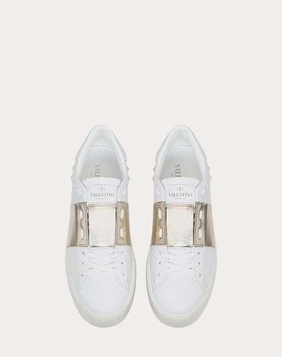 Valentino Open Sneaker With Metallic Stripe | Sneakers