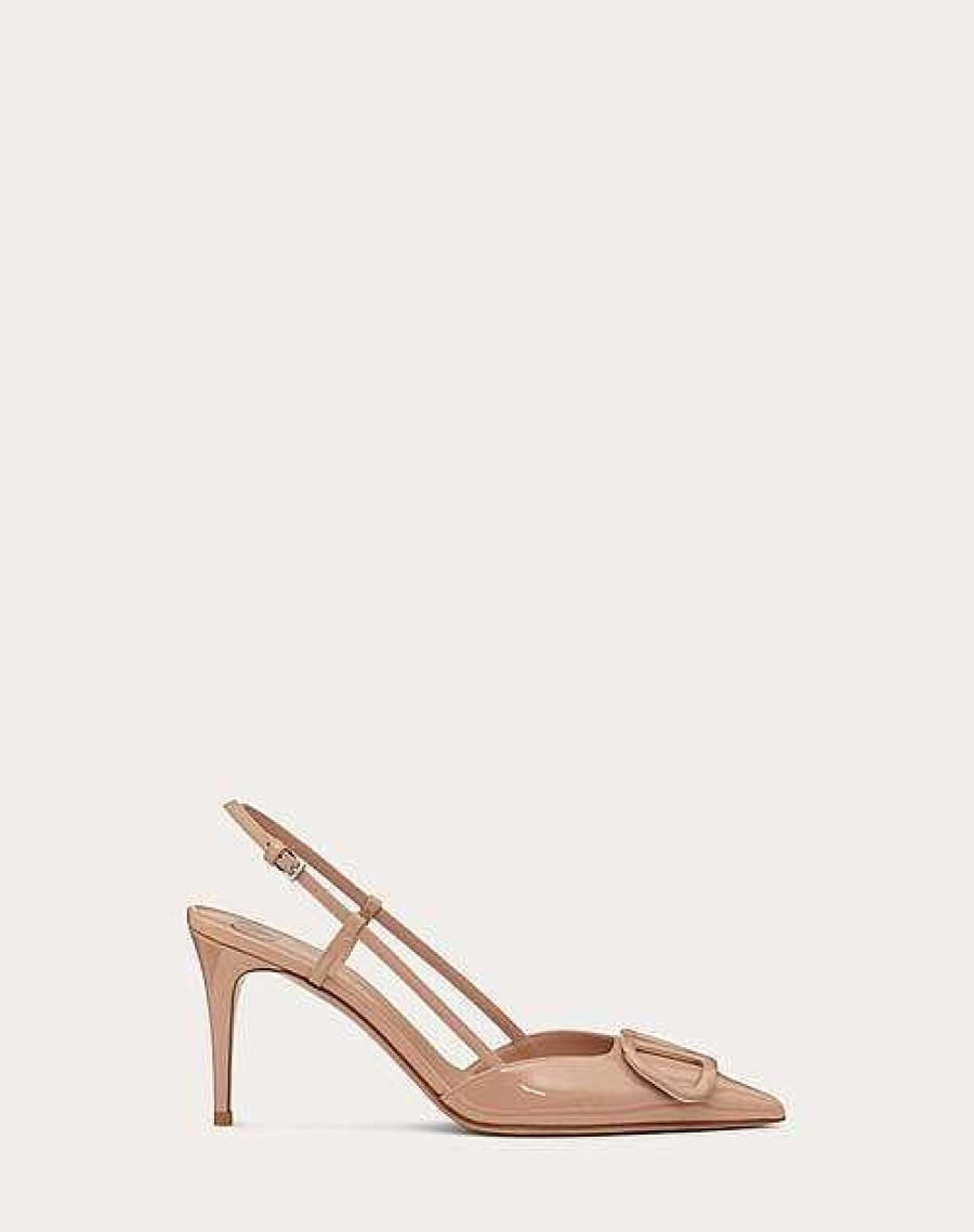 Valentino Vlogo Signature Patent Leather Slingback Pump 80Mm / 3.15 In. | Pumps