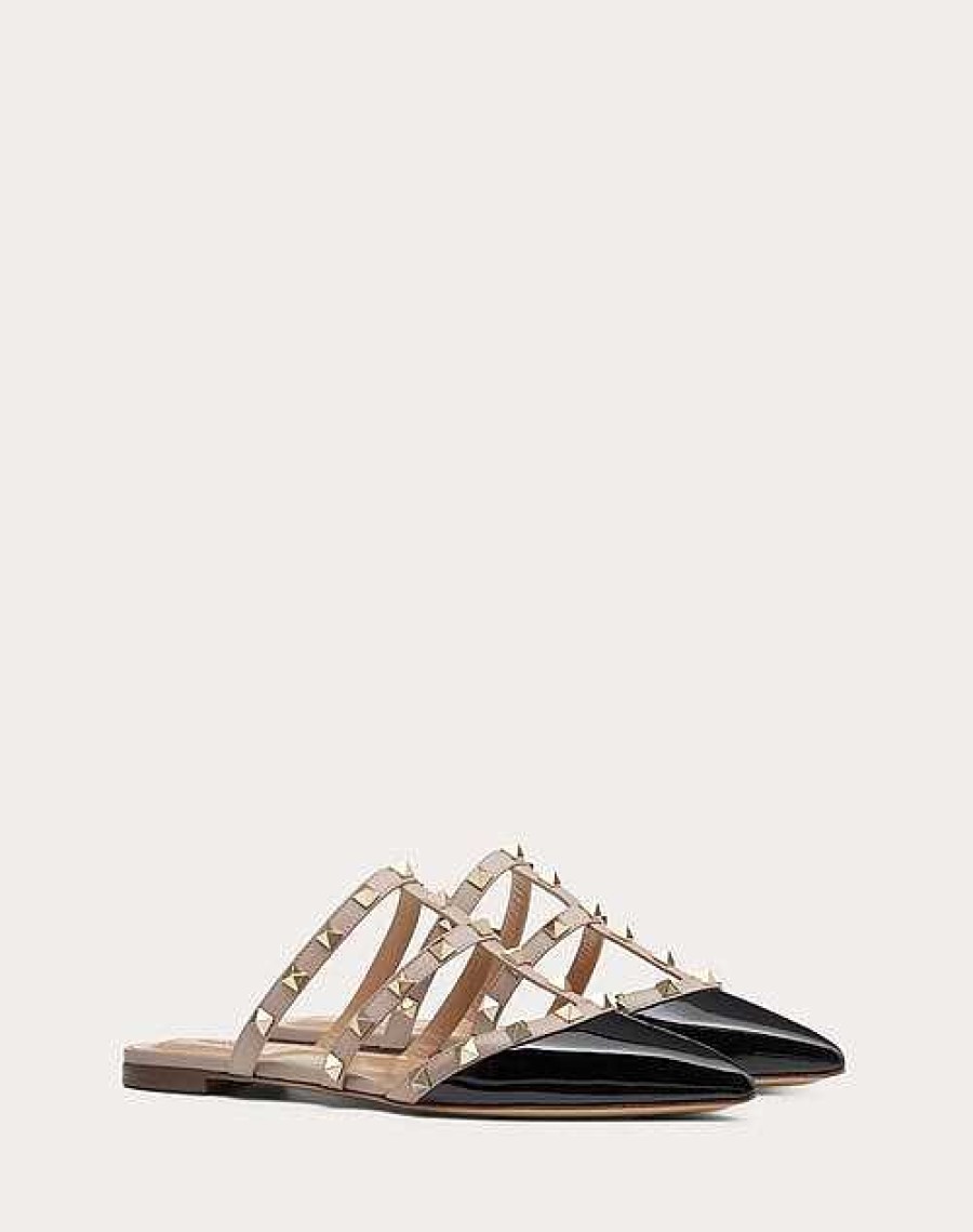 Valentino Rockstud Patent-Leather Mule | Ballerinas