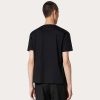 Valentino Cotton T-Shirt With Metallic V Detail | T-Shirts And Sweatshirts