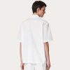 Valentino Cotton Poplin Bowling Shirt With Rubberized V Detail | Shirts