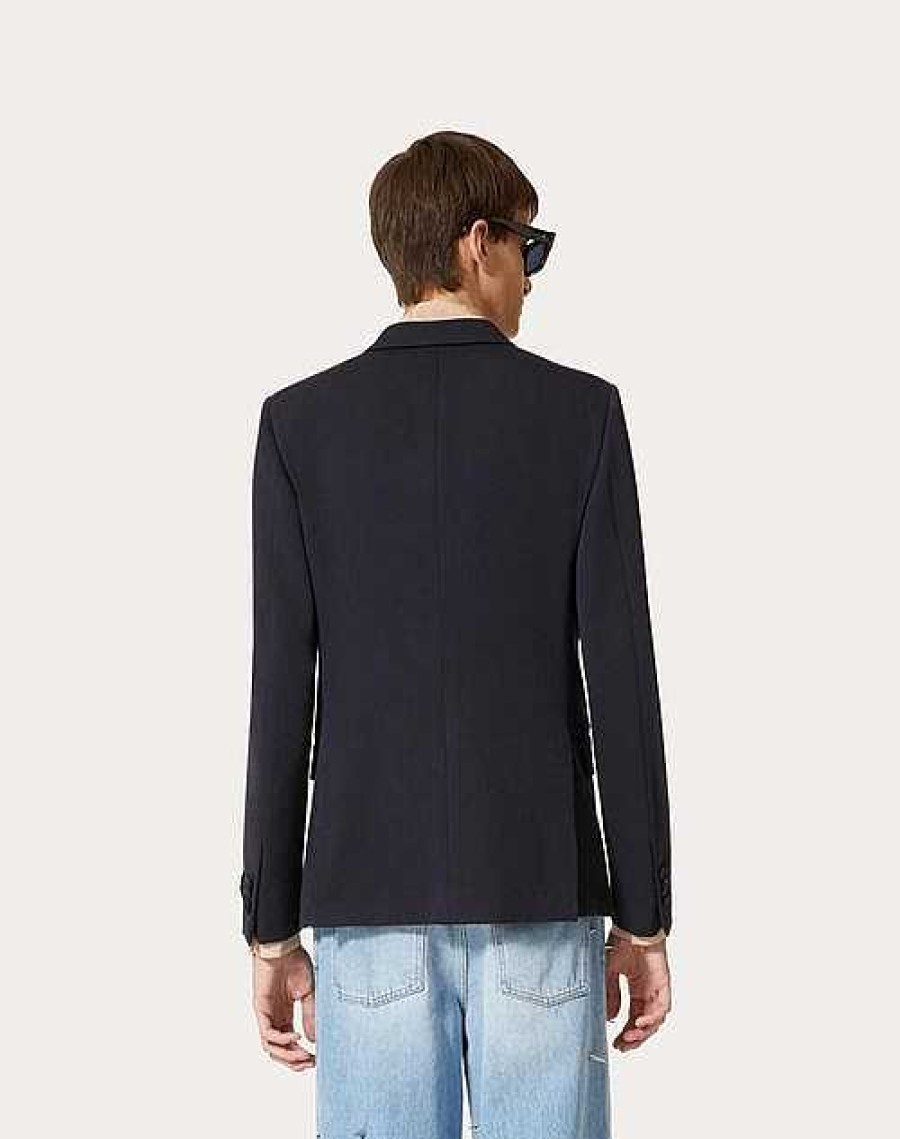 Valentino Double-Breasted Wool Jacket With Maison Valentino Tailoring Label | Coats And Blazers