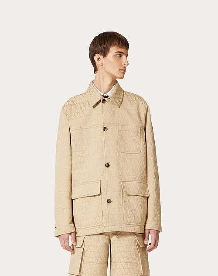 Valentino Toile Iconographe Pattern Heavy Cotton Jacket | Outerwear