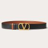 Valentino Vlogo Signature Reversible Elk-Print Calfskin Belt 30 Mm | Belts