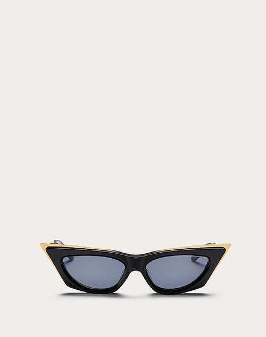 Valentino V - Goldcut I Sculpted Thickset Acetate Frame With Titanium Insert | Eyewear