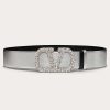 Valentino Reversible Vlogo Signature Belt In Metallic Calfskin 40 Mm | Belts