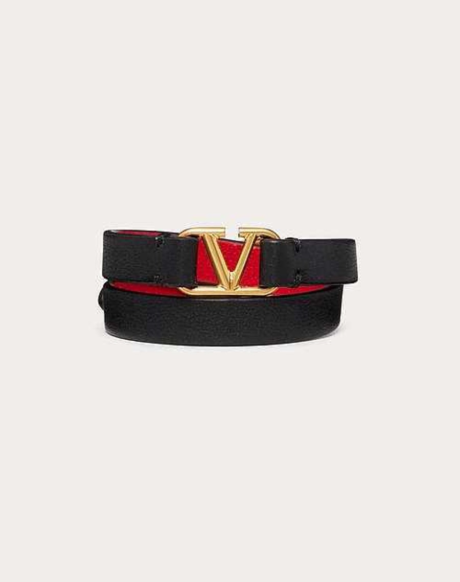 Valentino Vlogo Signature Double-Strap Bracelet In Calfskin | Jewelry