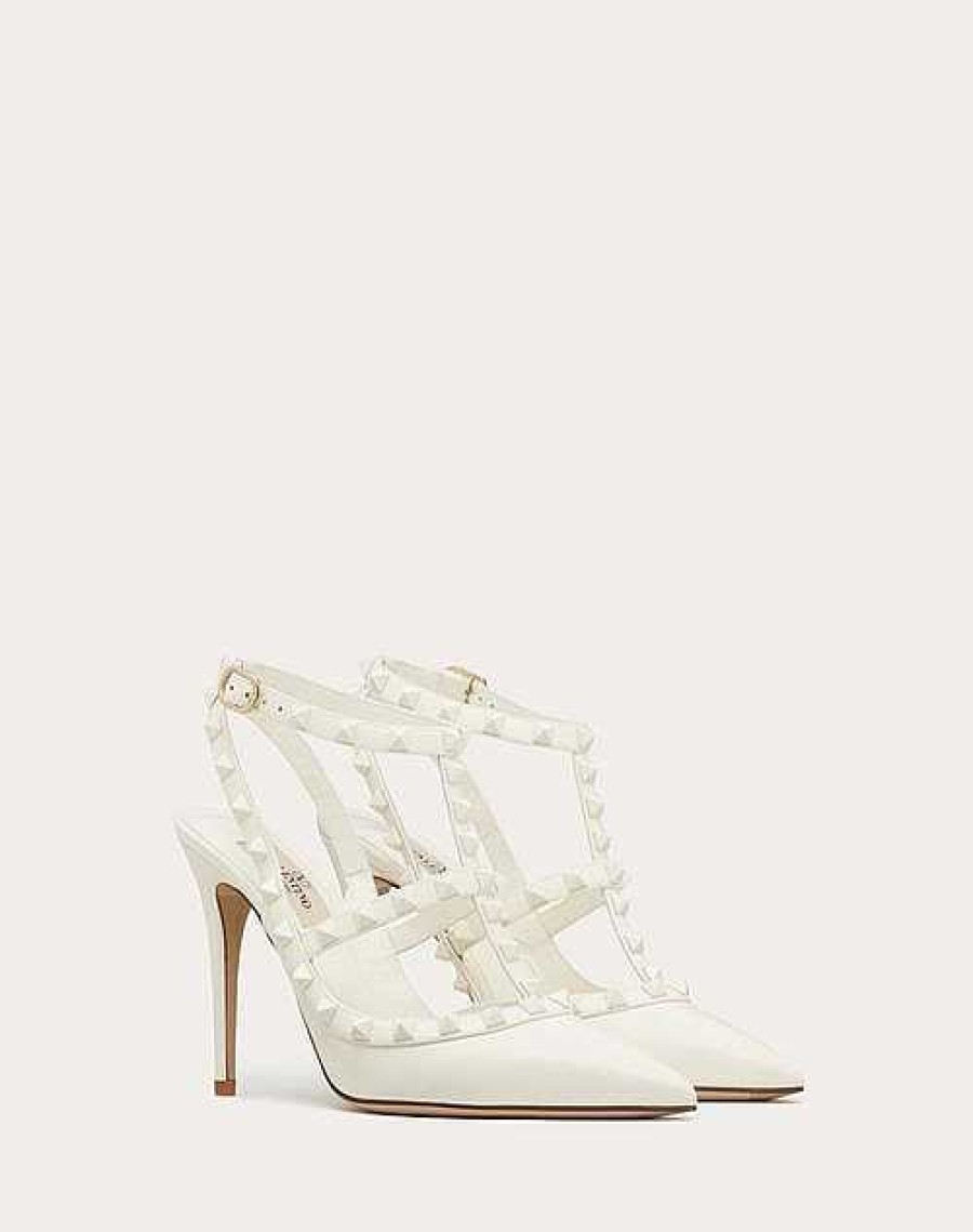 Valentino Rockstud Ankle Strap Pump With Tonal Studs 100 Mm | Pumps